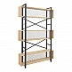 Βιβλιοθήκη Fifer pakoworld σε oak-μαύρη απόχρωση 120x28x185εκ Βιβλιοθήκη Fifer pakoworld σε oak-μαύρη απόχρωση 120x28x185εκ