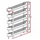 Βιβλιοθήκη Musha pakoworld μέταλλο μαύρο με oak απόχρωση 120x22x185εκ Βιβλιοθήκη Musha pakoworld μέταλλο μαύρο με oak απόχρωση 120x22x185εκ