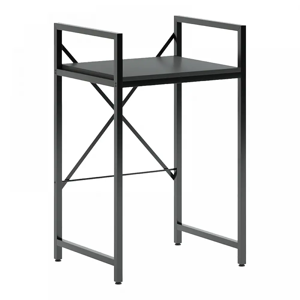 Ραφιέρα στήριξης πλυντηρίου - στεγνωτηρίου Delavar pakoworld μέταλλο μαύρο 72x60x116εκ