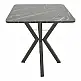 Τραπέζι Arenya pakoworld μαύρο εφε μαρμάρου- μαύρα μεταλλικά πόδια 70x70x72εκ