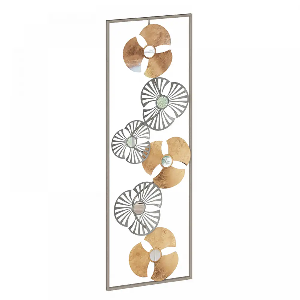 Διακοσμητικό τοίχου Blomma pakoworld αντικέ χρυσό μέταλλο 31x3.5x90εκ