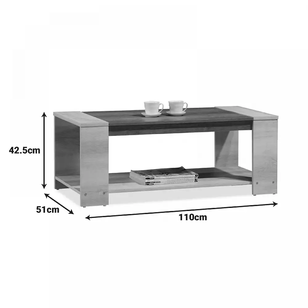 Φοιτητικό πακέτο επίπλων σαλονιού Atmos pakoworld σετ 2τεμ