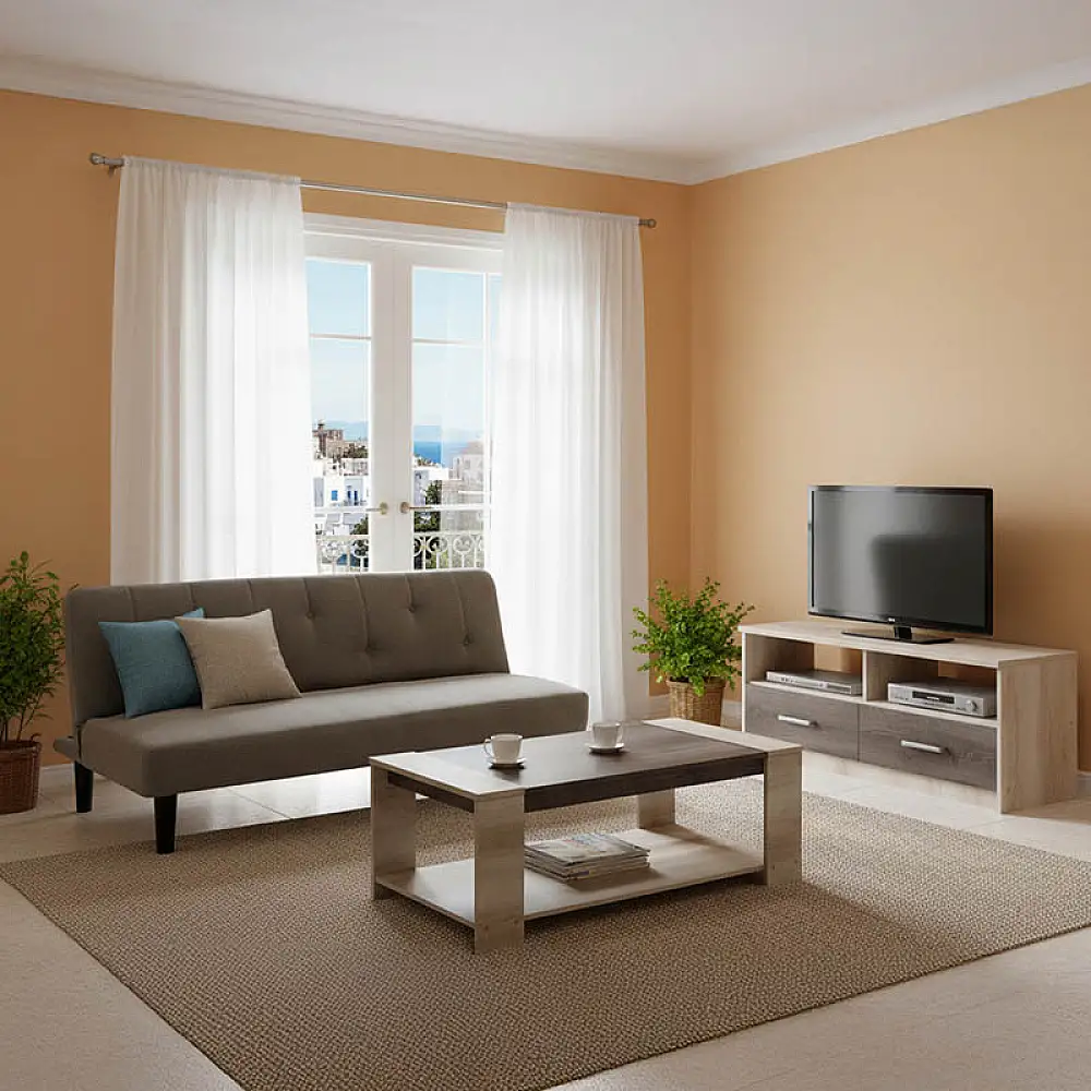 Φοιτητικό πακέτο επίπλων σαλονιού Reest pakoworld σετ 3τεμ