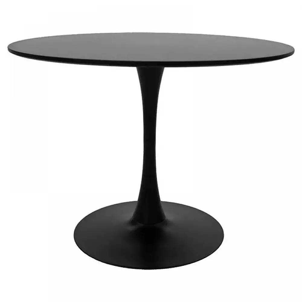 Τραπεζαρία Balou-Noor pakoworld σετ 5τεμ MDF μαύρο-γκρι Φ120x73εκ