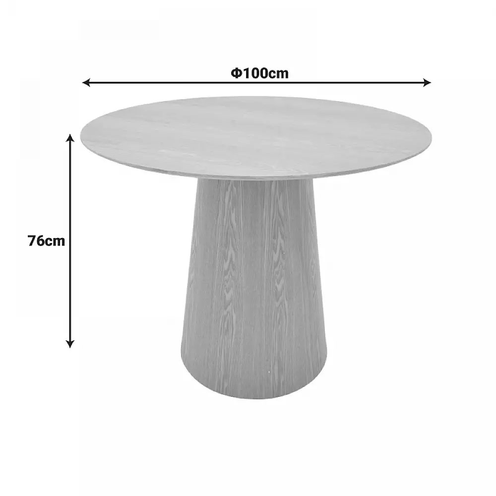 Τραπεζαρία με Καρέκλες Jelour Γκρι και Τραπέζι Donda Μαύρο Φ100x76 Σετ 5τεμ