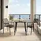 Τραπεζαρία Heven Vista pakoworld σετ 3τεμ μαύρο αλουμίνιο 80x80x72εκ