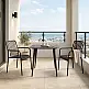 Τραπεζαρία Heven Vista pakoworld σετ 3τεμ μαύρο αλουμίνιο 80x80x72εκ