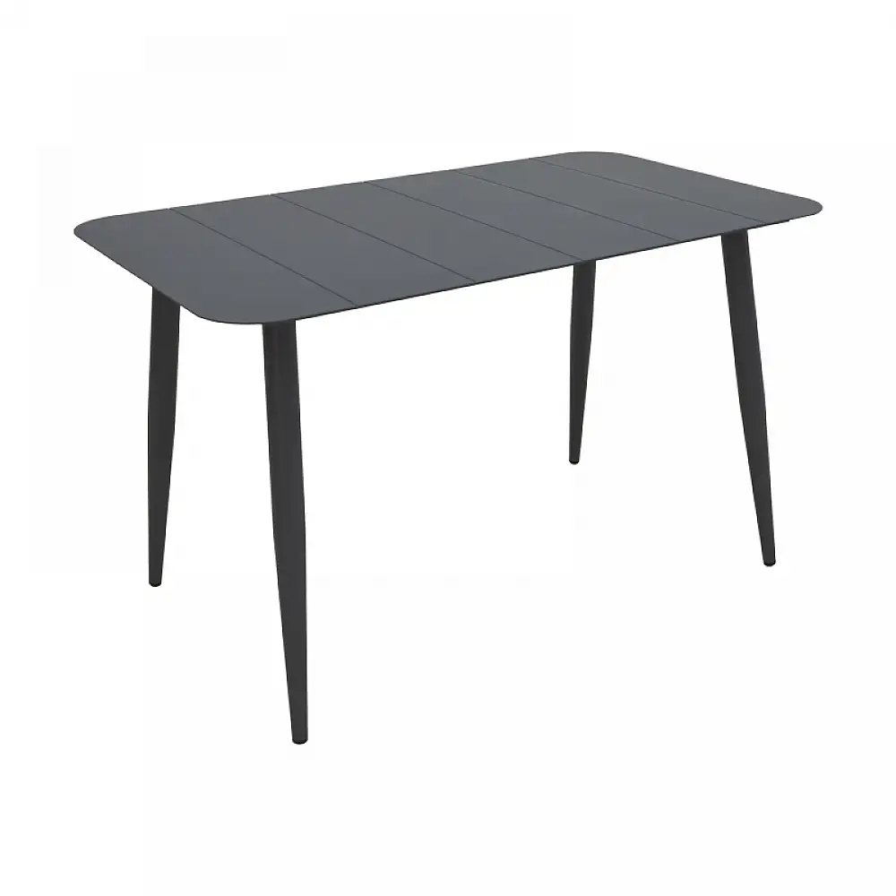 Τραπεζαρία Heven Vista pakoworld σετ 5τεμ μαύρο αλουμίνιο 120x70x72εκ