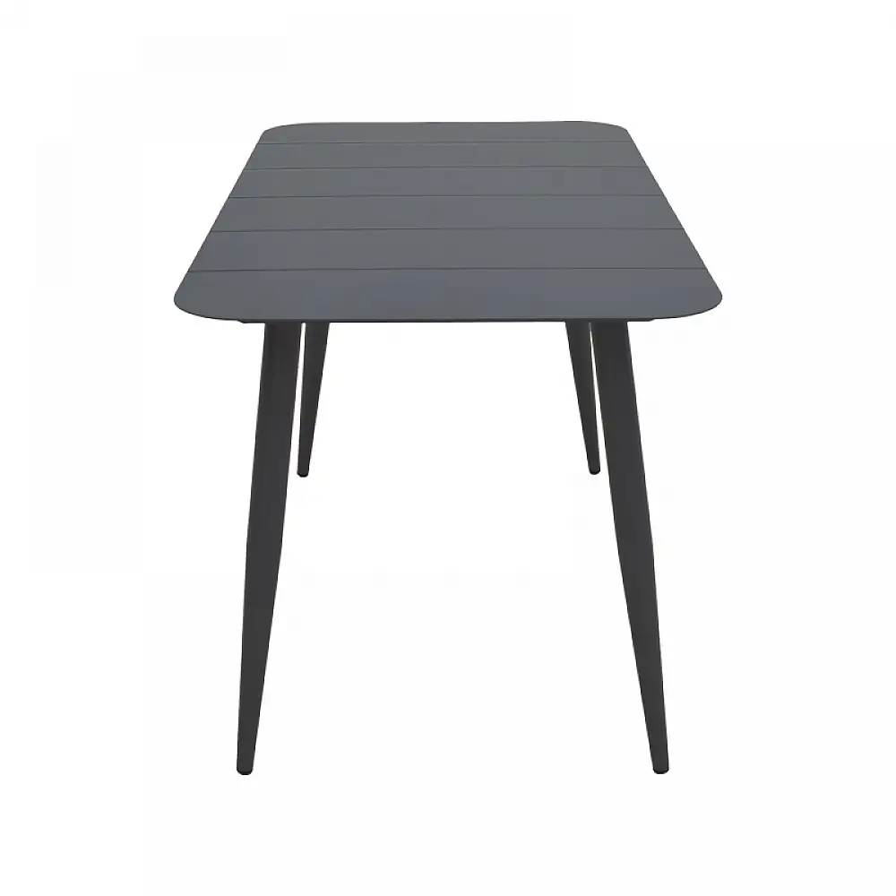 Τραπεζαρία Heven Vista pakoworld σετ 5τεμ μαύρο αλουμίνιο 120x70x72εκ