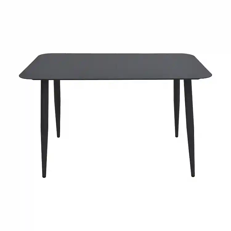Τραπεζαρία Heven Vista pakoworld σετ 7τεμ μαύρο αλουμίνιο 120x70x72εκ