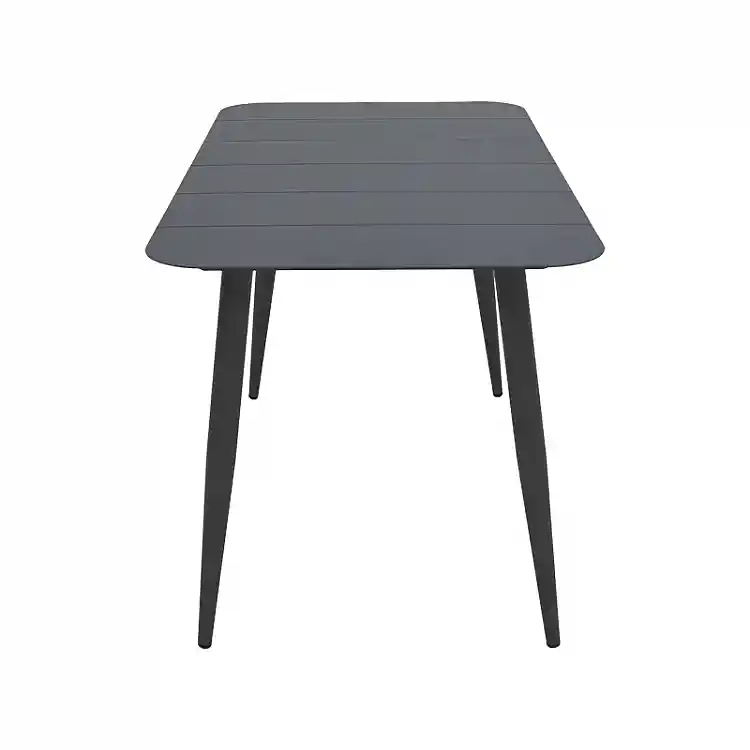 Τραπεζαρία Heven Vista pakoworld σετ 7τεμ μαύρο αλουμίνιο 120x70x72εκ