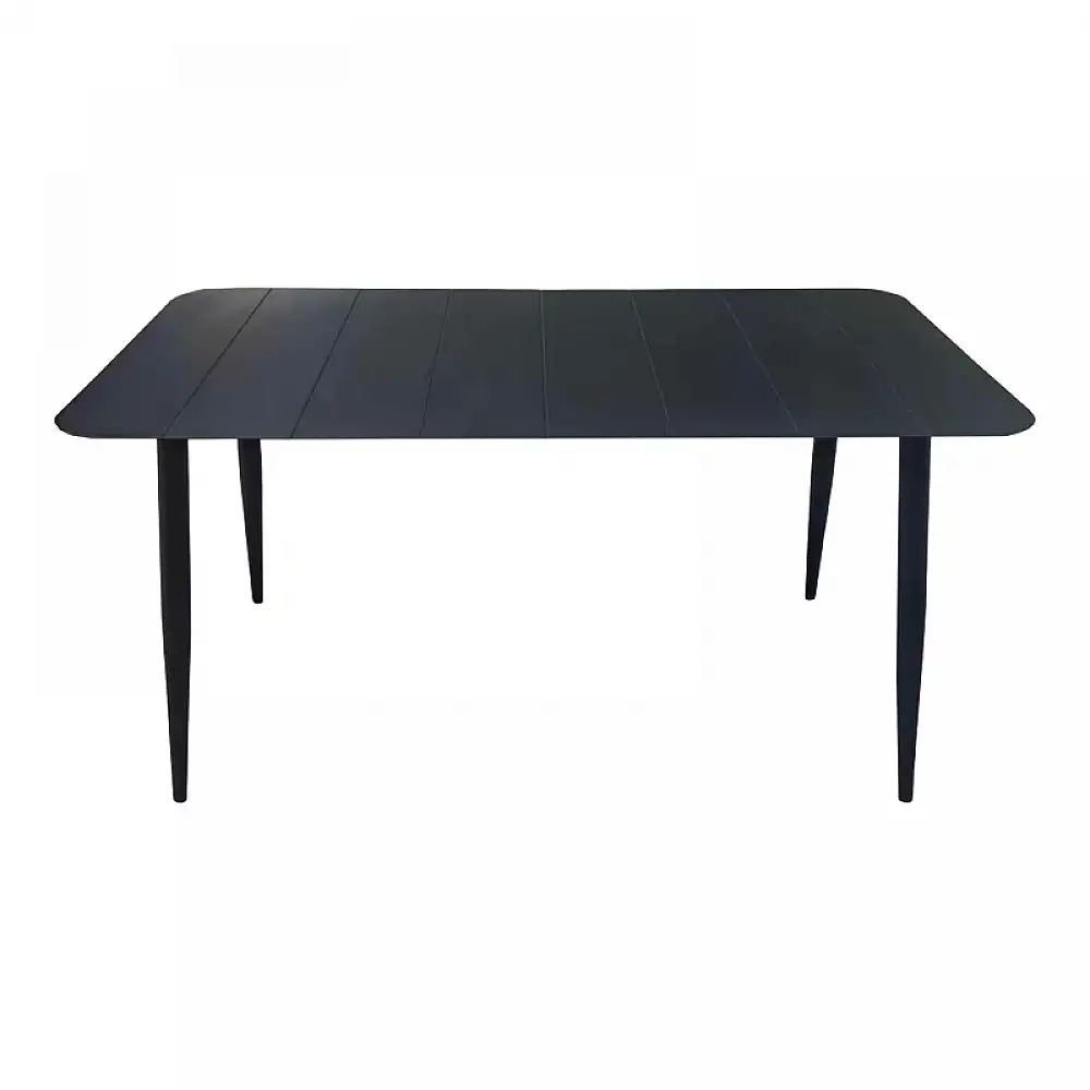 Τραπεζαρία Heven Vista pakoworld σετ 5τεμ μαύρο αλουμίνιο 150x80x72εκ