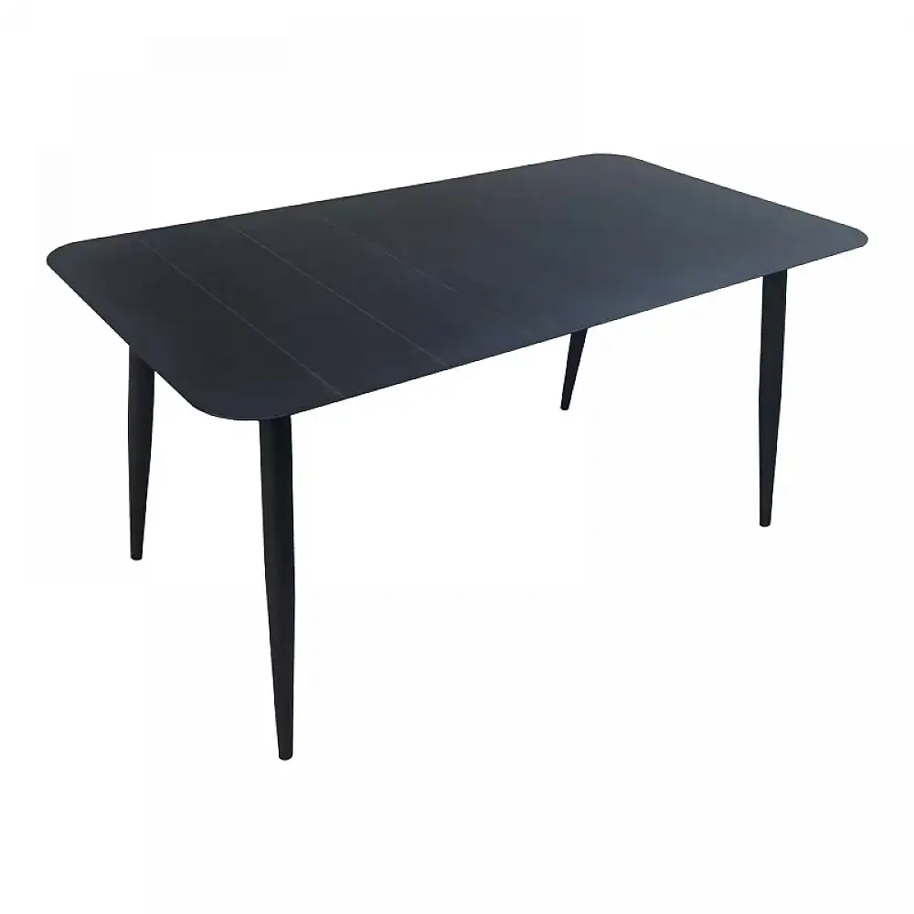 Τραπεζαρία Heven Vista pakoworld σετ 7τεμ μαύρο αλουμίνιο 150x80x72εκ