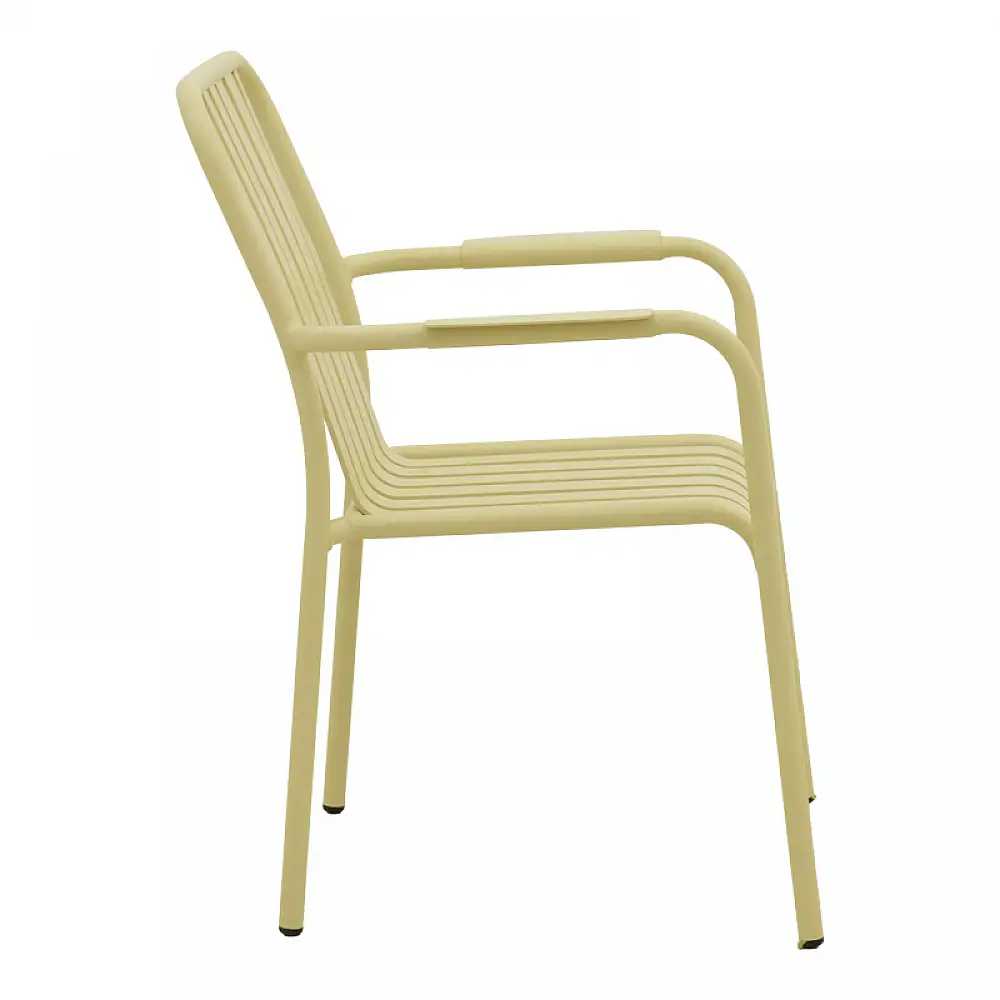 Τραπεζαρία Heven Vista pakoworld σετ 5τεμ σαμπανί αλουμίνιο 120x70x72εκ