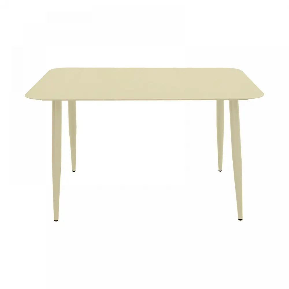 Τραπεζαρία Heven Vista pakoworld σετ 5τεμ σαμπανί αλουμίνιο 120x70x72εκ