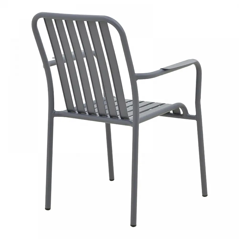 Τραπεζαρία Heven Vista pakoworld σετ 5τεμ ανθρακί αλουμίνιο 120x70x72εκ