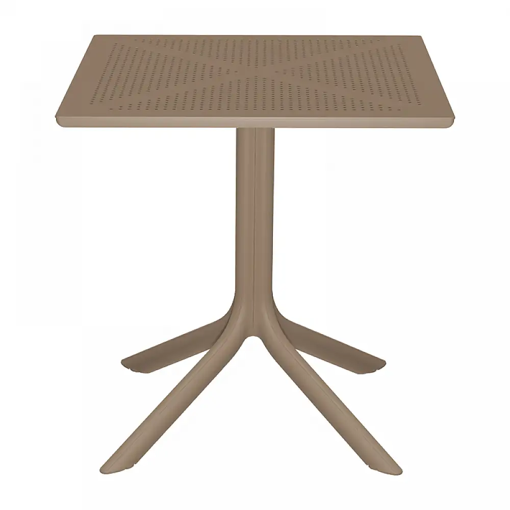 Τραπεζαρία Groovy Zoi pakoworld σετ 3τεμ cappuccino PP 60x60x76εκ