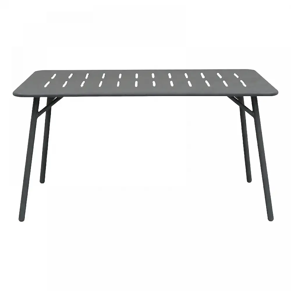 Τραπεζαρία Moraja Deraby Ι pakoworld σετ 5τεμ μαύρο μέταλλο 140x80x72εκ