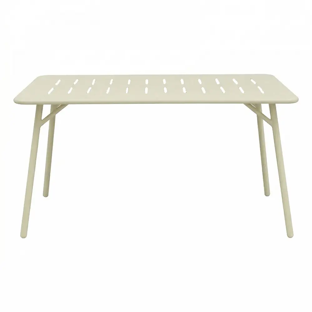 Τραπεζαρία Moraja Deraby pakoworld σετ 5τεμ κρεμ μέταλλο 140x80x72εκ