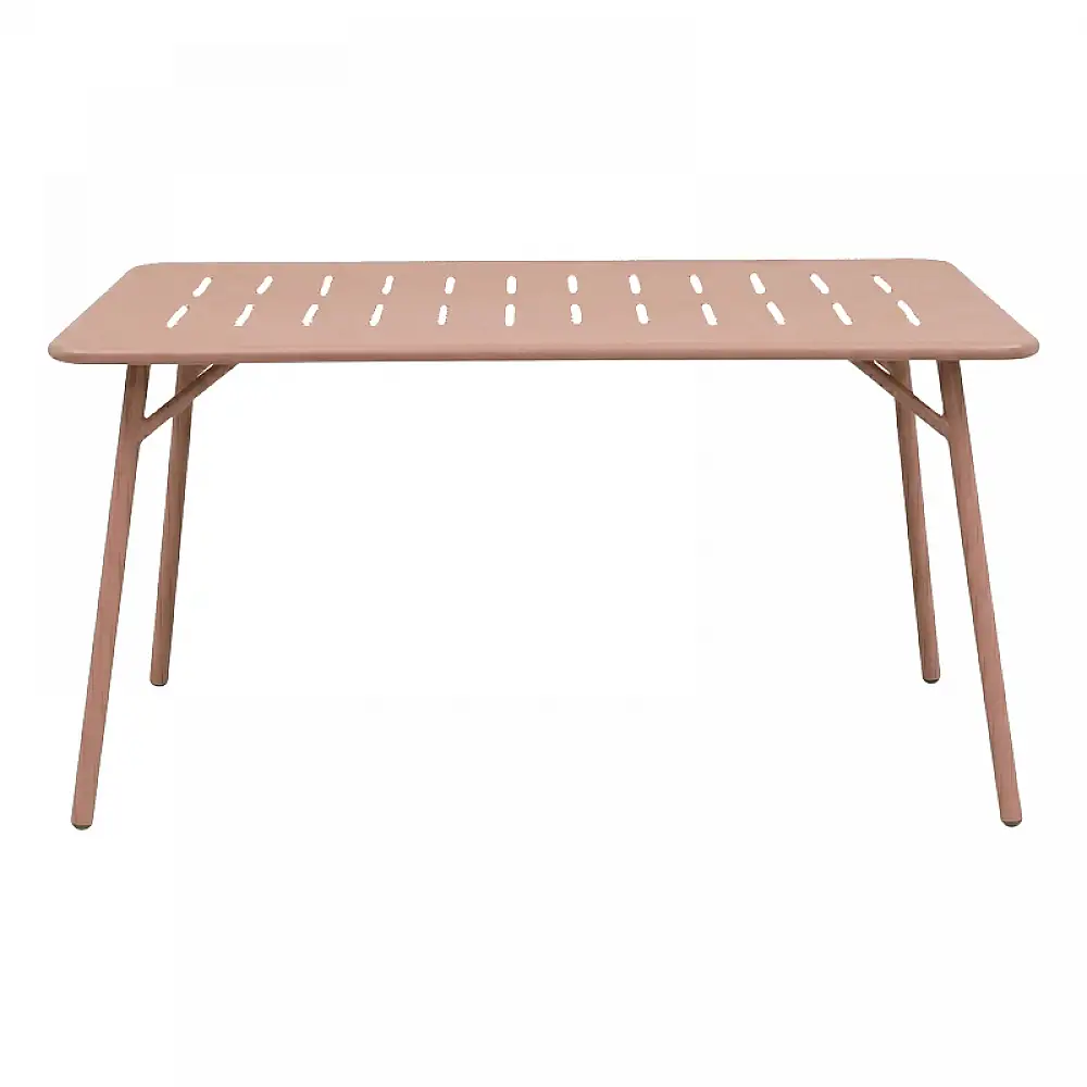 Τραπεζαρία Moraja Deraby Ι pakoworld σετ 5τεμ terracotta μέταλλο 140x80x72εκ