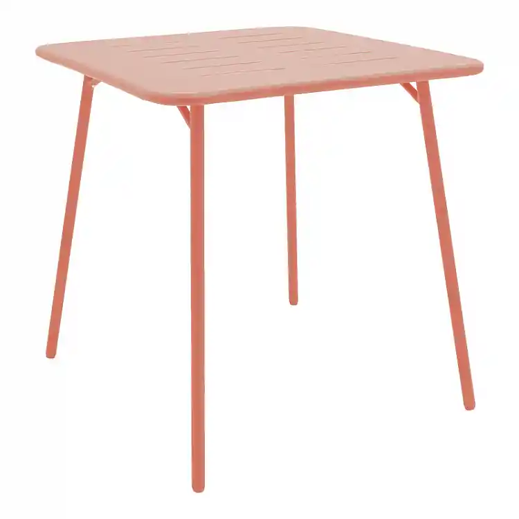 Τραπεζαρία Moraja Deraby pakoworld σετ 3τεμ terracotta μέταλλο 70x70x73εκ