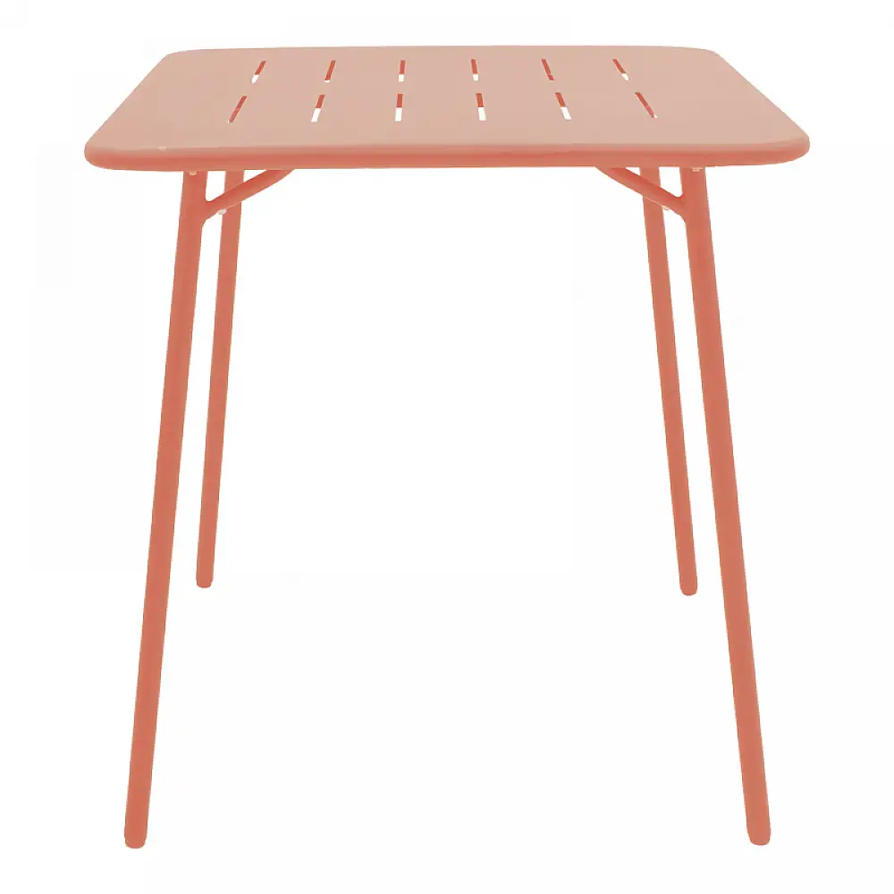 Τραπεζαρία Moraja Federal pakoworld σετ 3τεμ terracotta μέταλλο 70x70x73εκ