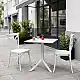 Τραπεζαρία Groovy Crossie pakoworld σετ 3τεμ λευκό PP 60x60x76εκ