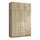 Ντουλάπα τρίφυλλη με πατάρι Alvia pakoworld sonoma 150x51x240εκ
