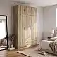 Ντουλάπα τρίφυλλη με πατάρι Alvia pakoworld sonoma 150x51x240εκ