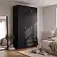 Ντουλάπα τρίφυλλη με πατάρι Alvia pakoworld wenge 150x51x240εκ