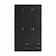 Ντουλάπα τρίφυλλη με πατάρι Alvia pakoworld wenge 150x51x240εκ