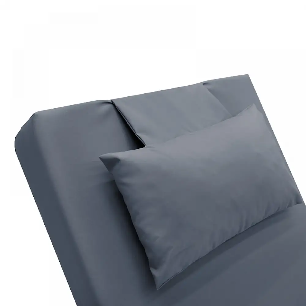 Μαξιλάρι ξαπλώστρας Sadie pakoworld ύφασμα γκρι 65x185x15εκ