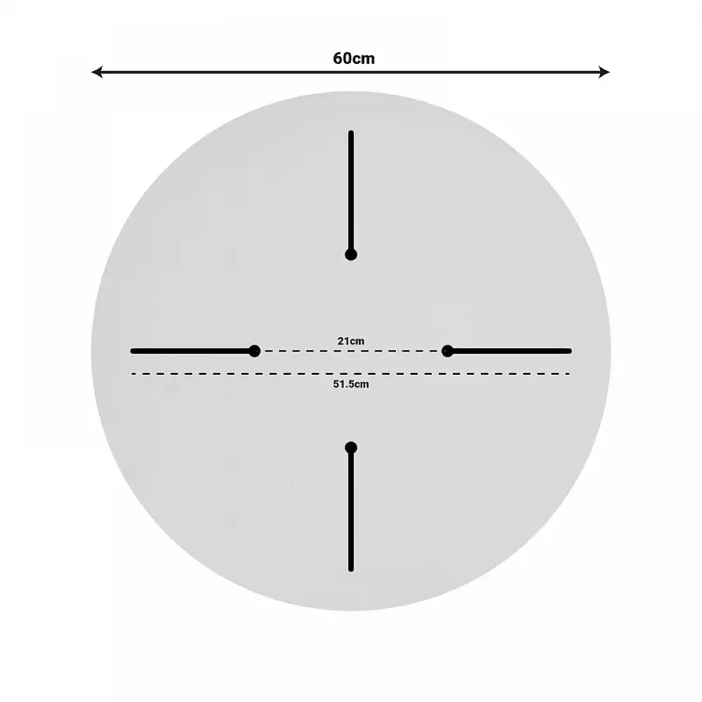 Επιφάνεια τραπεζιού Melody pakoworld HPL λευκό μαρμάρου Φ60εκ πάχους 12mm