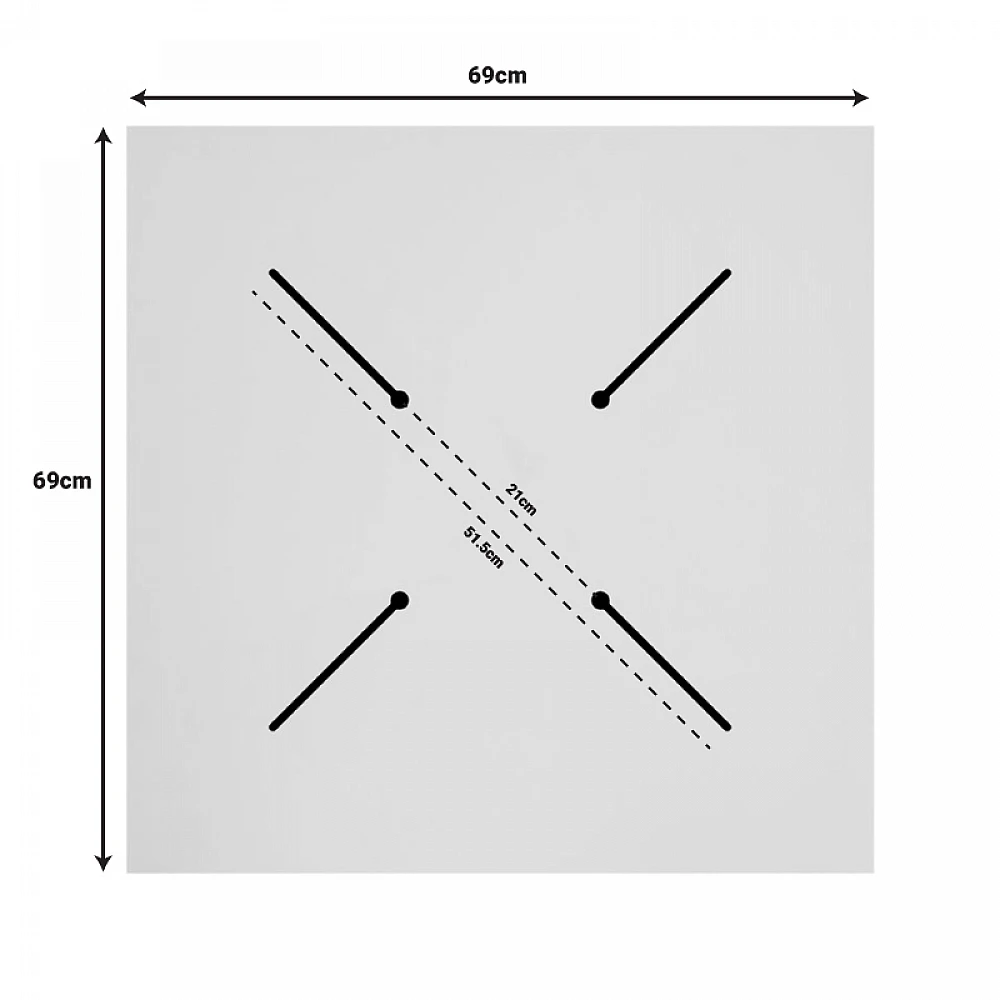 Επιφάνεια τραπεζιού Portico pakoworld HPL wenge 69x69εκ πάχους 12mm Επιφάνεια τραπεζιού Portico pakoworld HPL wenge 69x69εκ πάχους 12mm