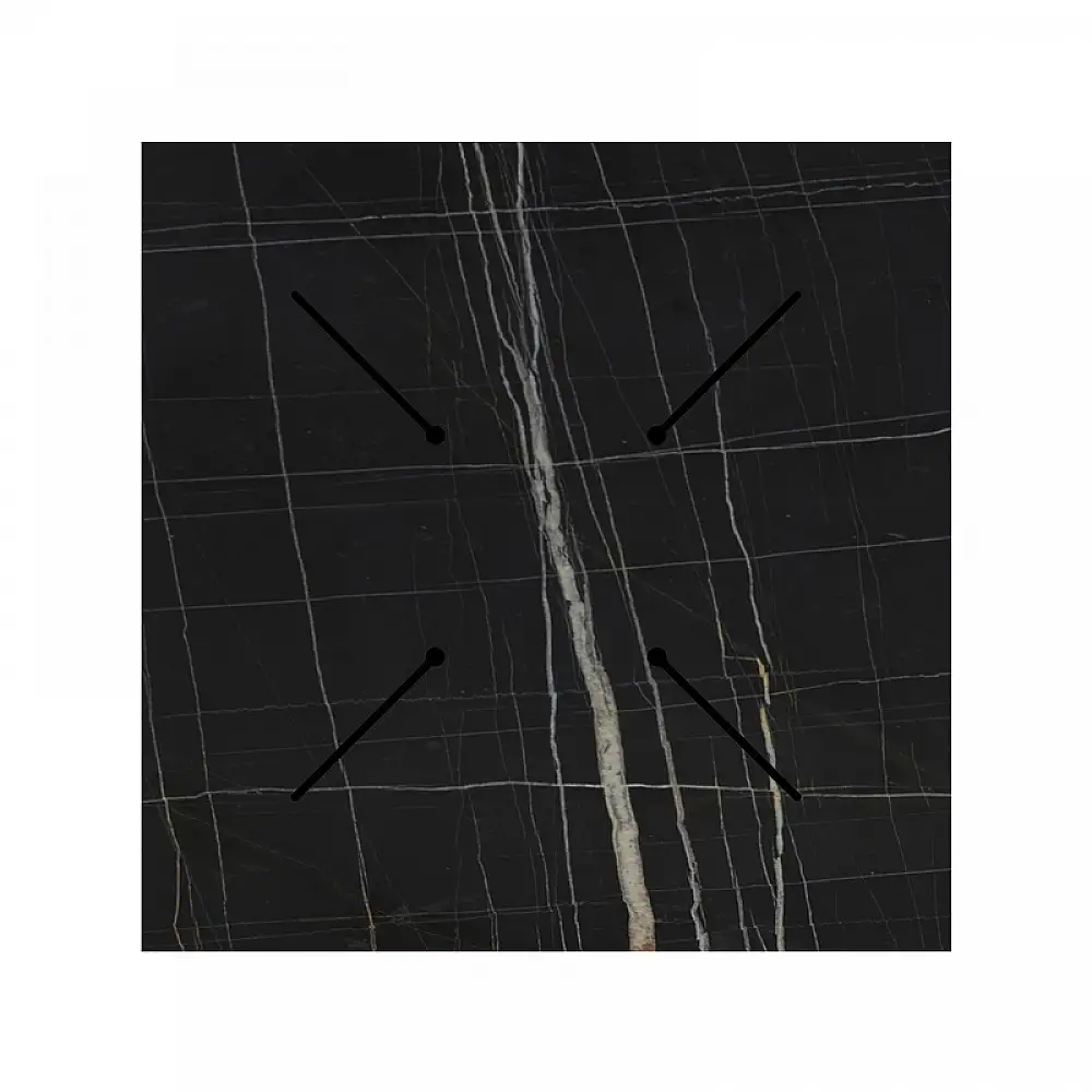 Επιφάνεια τραπεζιού Relian pakoworld HPL μαύρο όψη μαρμάρου 60x60εκ πάχους 12mm