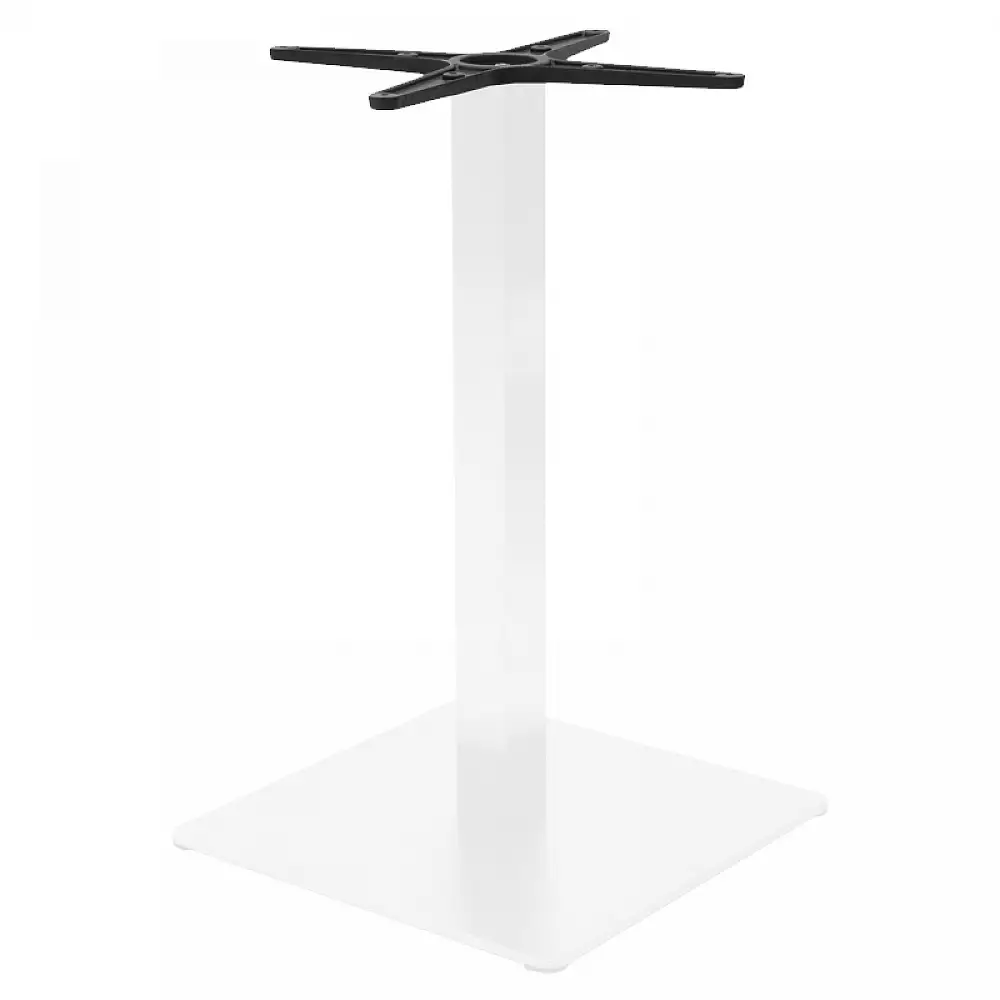 Βάση τραπεζιού bar Stofan pakoworld μεταλλική λευκή-μαύρη 45x45x108εκ