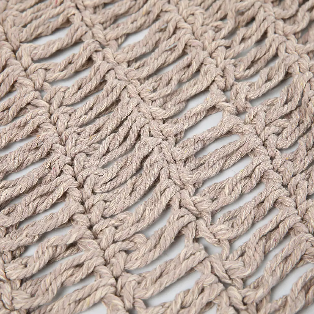 Δίχτυ σκίασης Shelto pakoworld μακραμέ poly-cotton σε μπεζ απόχρωση 400x400x27εκ