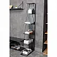 Βιβλιοθήκη mini Tars pakoworld ανθρακί-μαύρο 50x22x150εκ Βιβλιοθήκη mini Tars pakoworld ανθρακί-μαύρο 50x22x150εκ