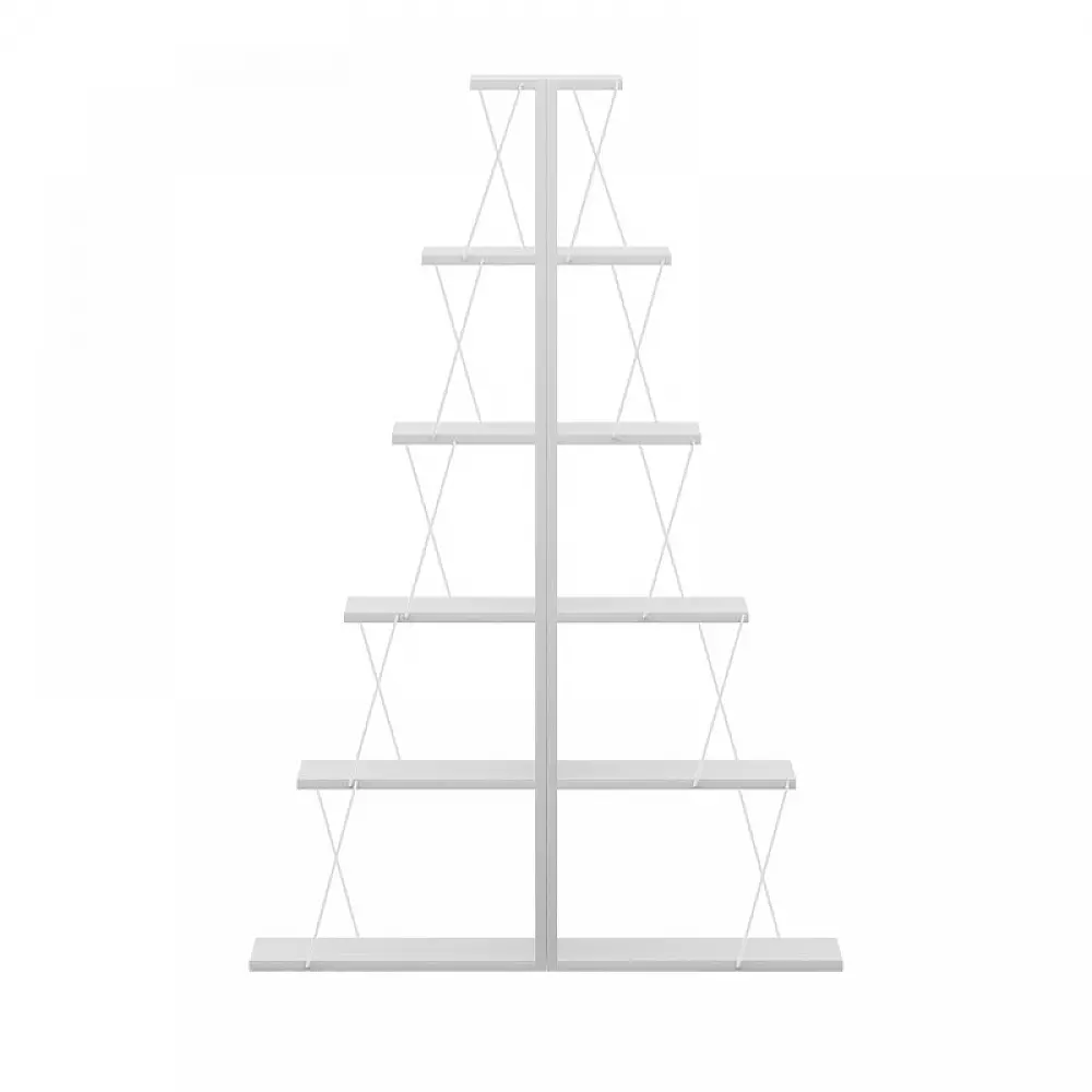 Βιβλιοθήκη mini Tars pakoworld λευκό 130x22x146εκ