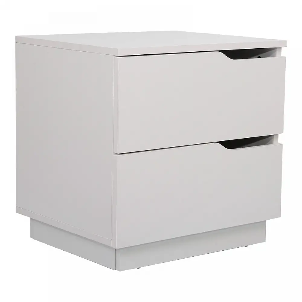 Κομοδίνο Verena pakoworld σε λευκή απόχρωση 48x40x48εκ