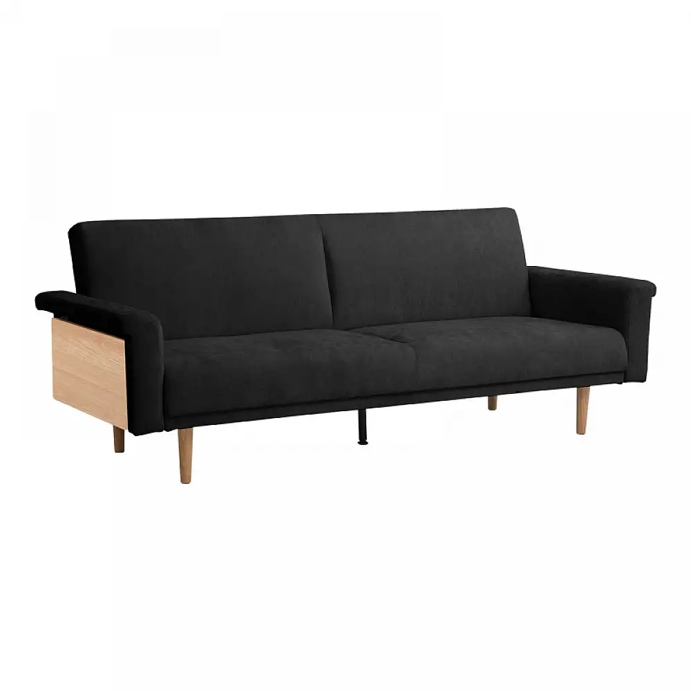 Καναπες-κρεβάτι Flexo pakoworld υφασμα ανθρακί 220x84.5x82εκ