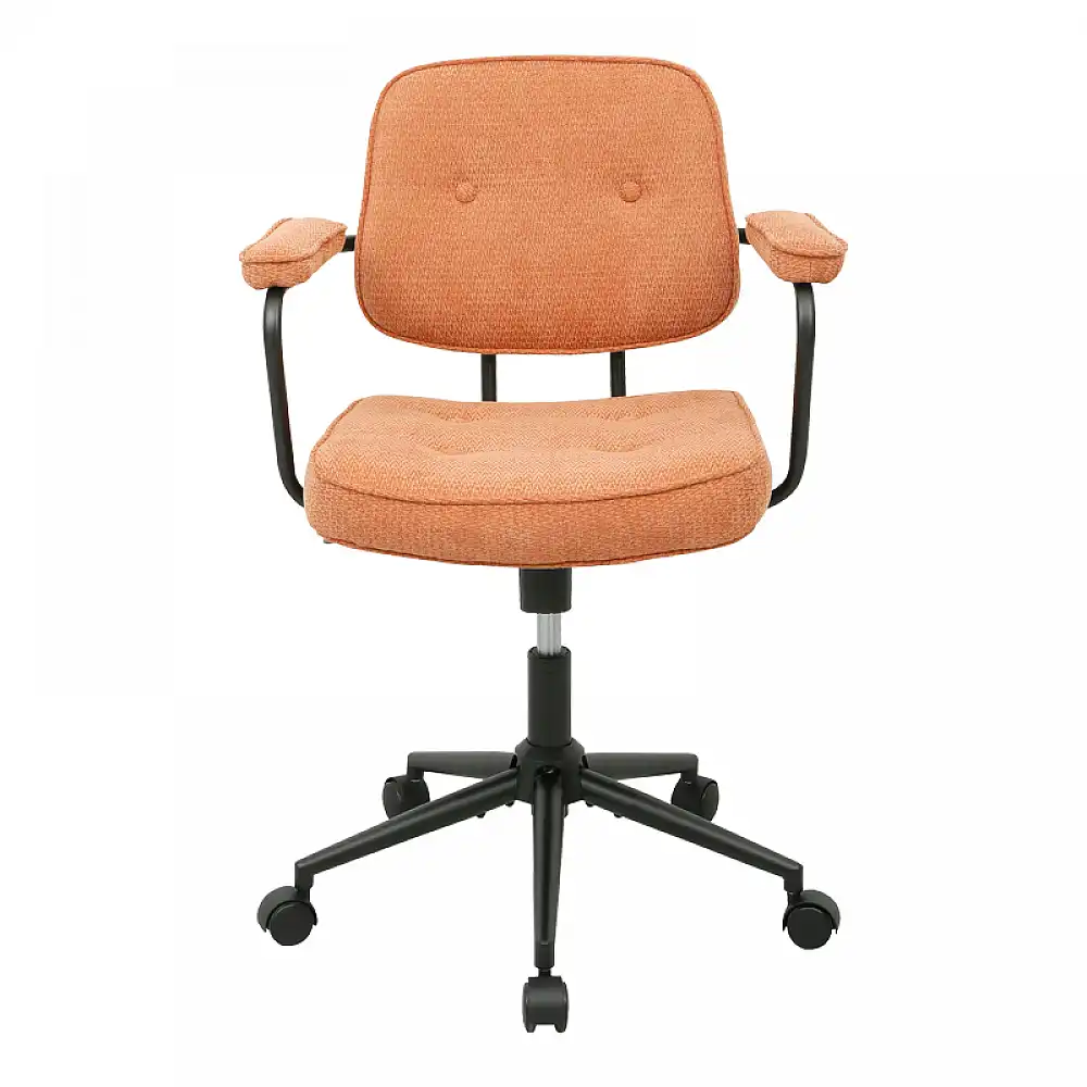 Καρέκλα γραφείου Leberta pakoworld terracotta ύφασμα 64x63,5x86-96εκ
