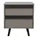 Κομοδίνο Nectra pakoworld taupe με μαύρο 50x40x56εκ