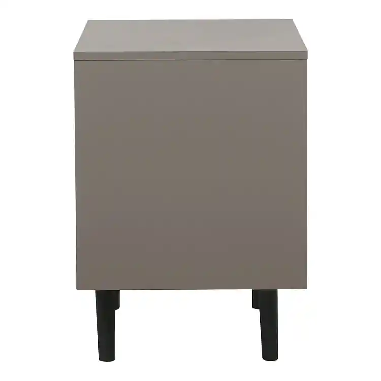 Κομοδίνο Nectra pakoworld taupe με μαύρο 50x40x56εκ