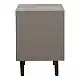 Κομοδίνο Nectra pakoworld taupe με μαύρο 50x40x56εκ