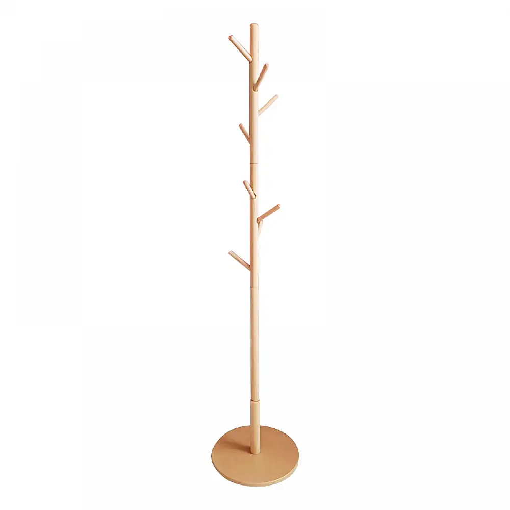 Καλόγερος ρούχων Driko pakoworld ξύλο σε φυσική απόχρωση Φ38x174εκ