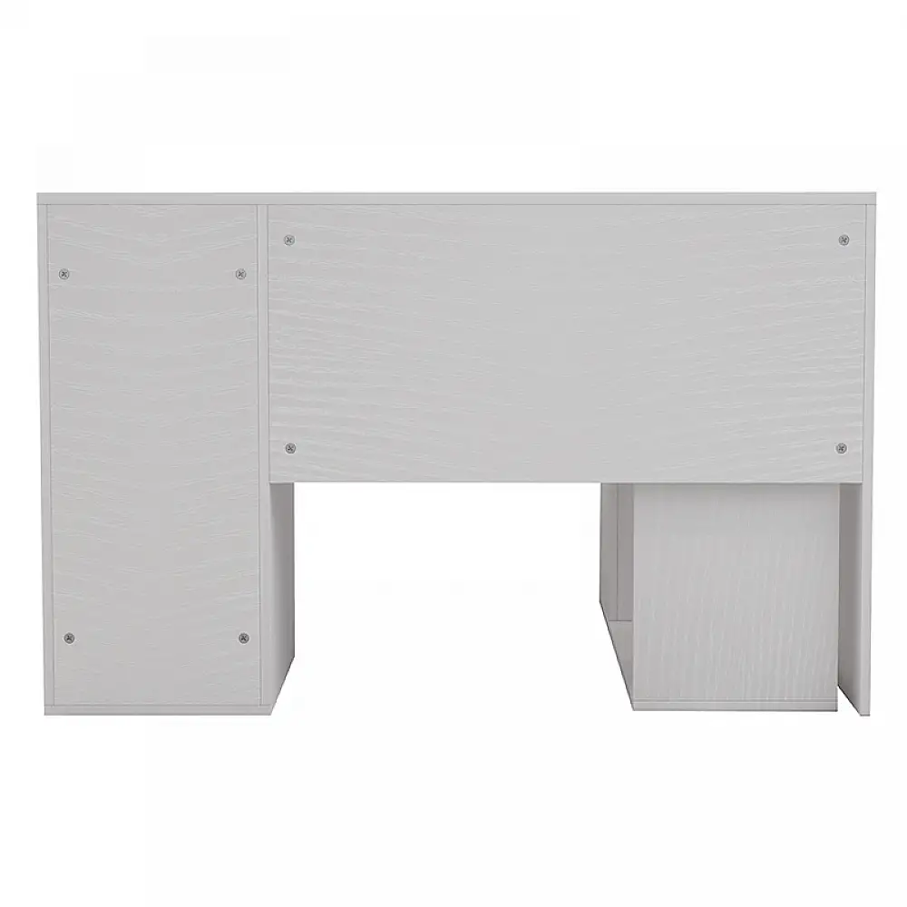 Γραφείο γωνιακό αποσπώμενο Polina pakoworld λευκό 120x100x75εκ