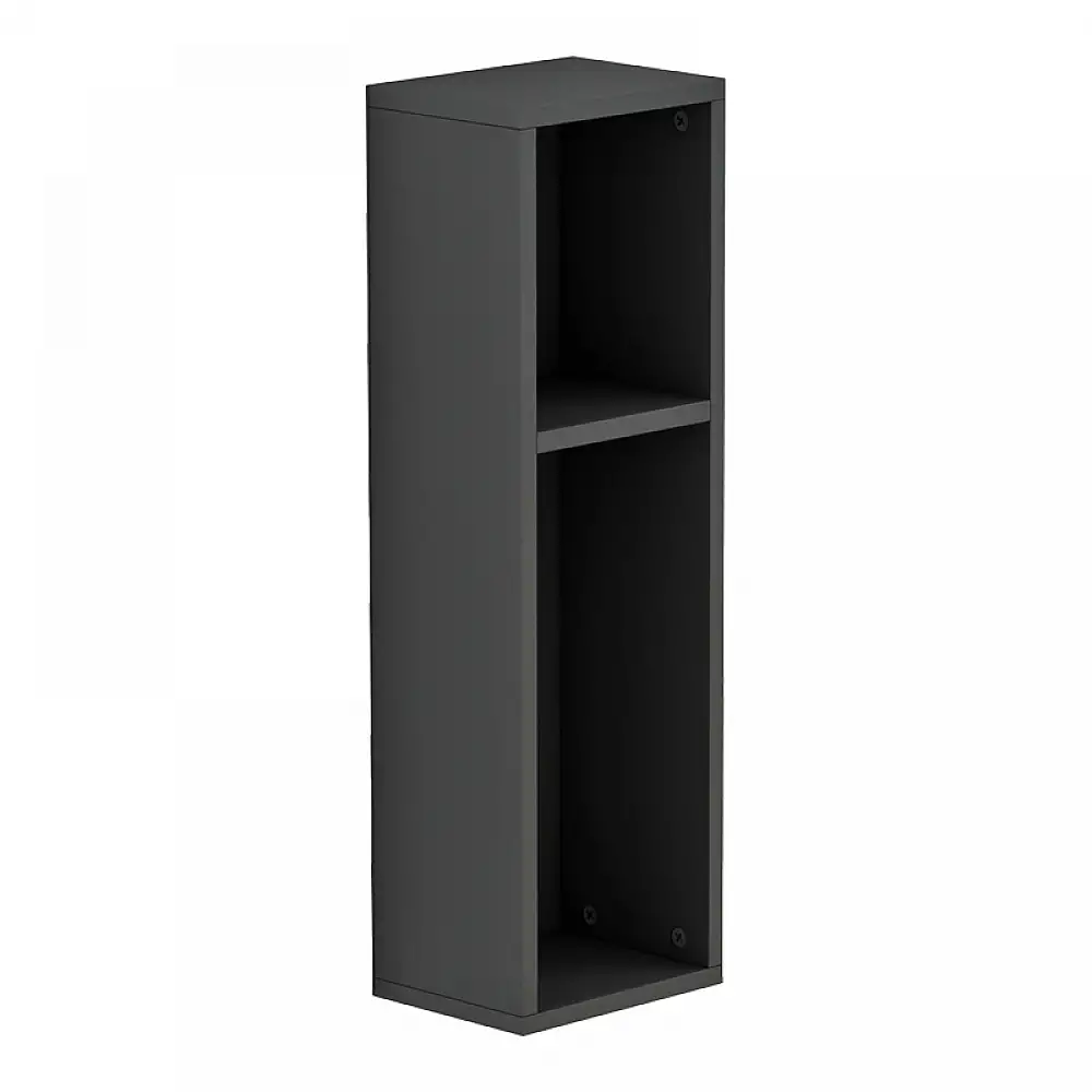 Ραφιέρα-κομοδίνο τοίχου Racks pakoworld σε ανθρακί απόχρωση 20x15x65εκ