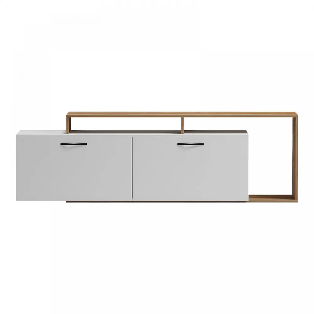 Έπιπλο τηλεόρασης Tobler pakoworld σε oak- λευκή απόχρωση 170x40x53εκ Έπιπλο τηλεόρασης Tobler pakoworld σε oak- λευκή απόχρωση 170x40x53εκ