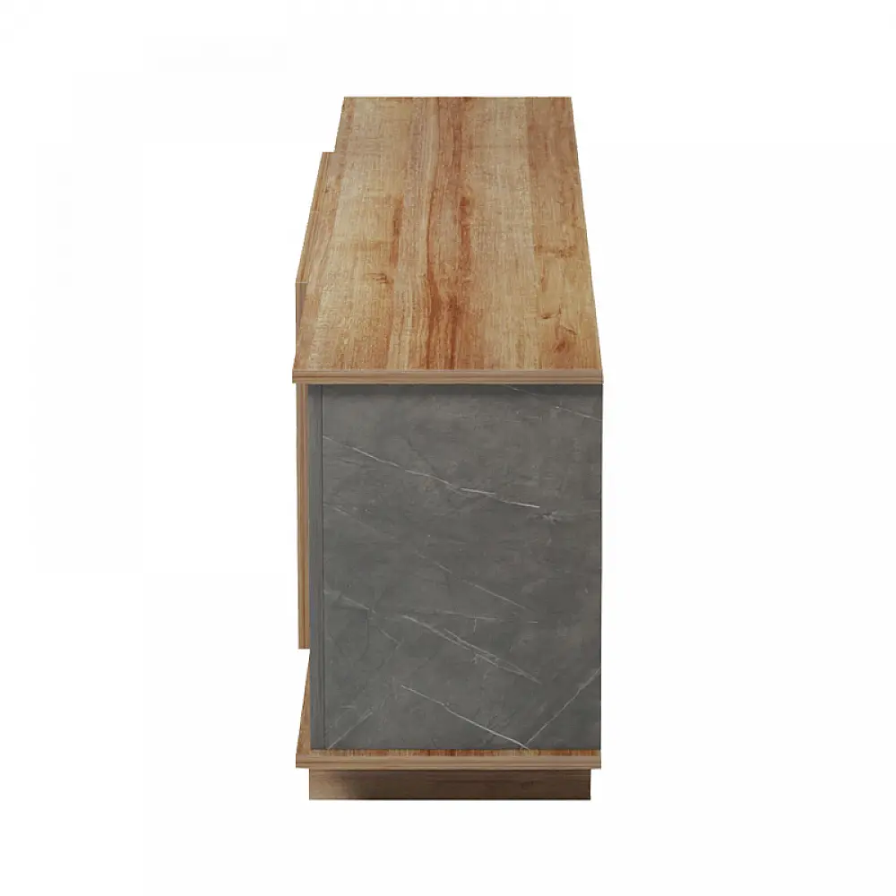 Έπιπλο τηλεόρασης Zafore pakoworld σε oak-καφέ antique απόχρωση 180x33x50εκ Έπιπλο τηλεόρασης Zafore pakoworld σε oak-καφέ antique απόχρωση 180x33x50εκ